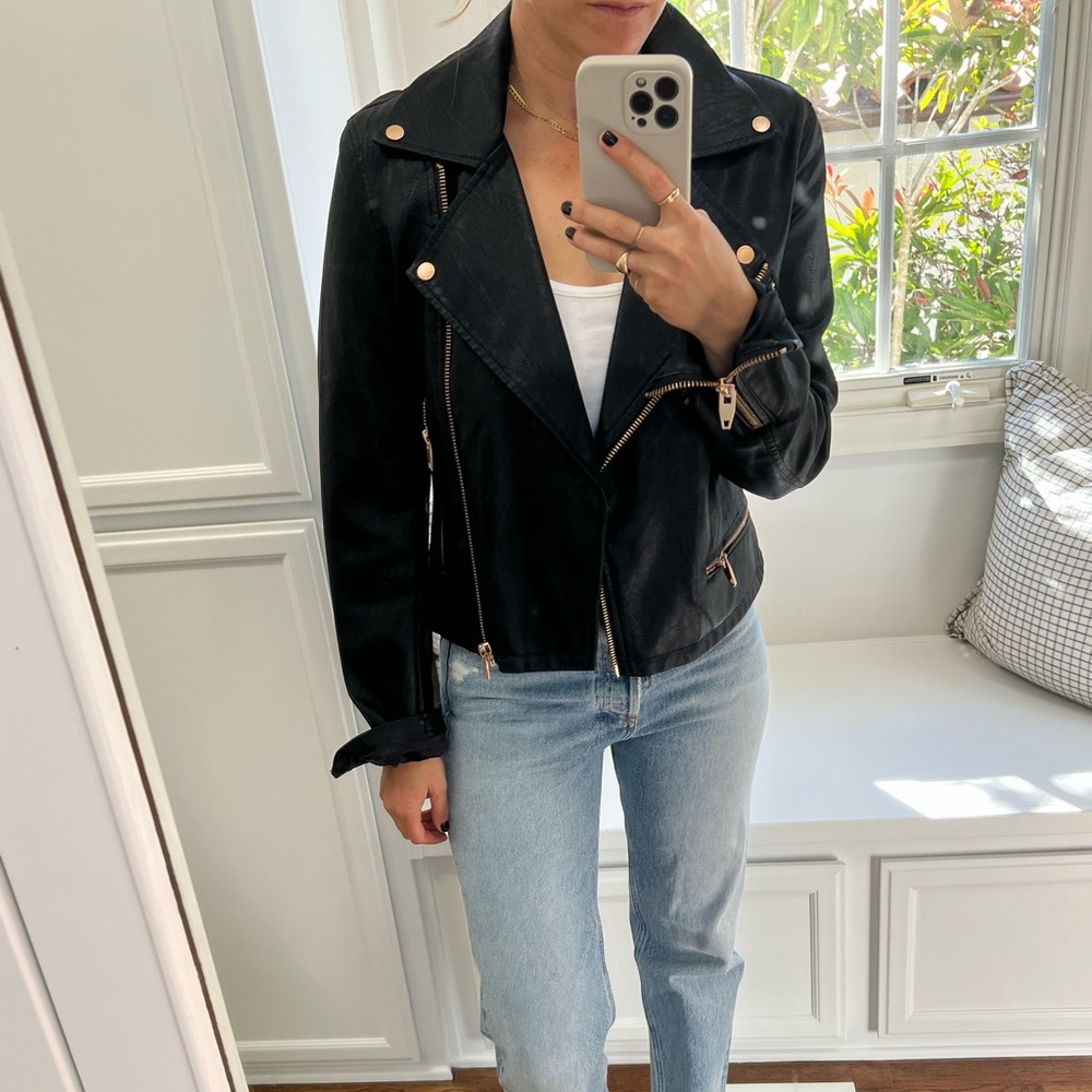 BLANKNYC Leather Moto Jacket Size M